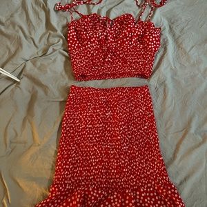 Red two piece set